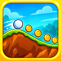 A ball collecting coins in Curve Rush