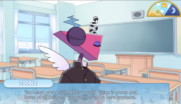 Zooble in The Amazing Digital Dating Sim